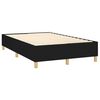 vidaXL Cama box spring con colch&oacute;n tela negro 120x200 cm