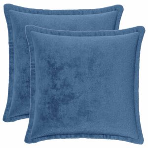 vidaXL Coj&iacute;n decorativo 2 uds. HOUTEN Azul Claro 30 x 30 cm Franela