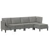 vidaXL Juego de muebles de sal&oacute;n 5 uds. Gris Claro Terciopelo
