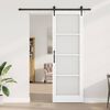 vidaXL Puerta Corredera 78 x 232 cm Madera de pino maciza y vidrio