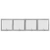 vidaXL Puerta de perro con soportes 4 pcs Gris Sonoma 100 x 100 cm