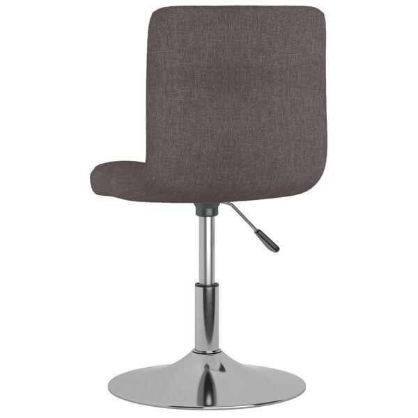 vidaXL Silla de comedor giratoria tela gris topo