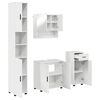 vidaXL Juego de muebles de ba&ntilde;o con caj&oacute;n con puerta 4 pcs brillante