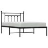 vidaXL Estructura cama sin colchón con cabecero metal negro 107x203 cm