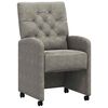 vidaXL Sillas de Comedor con Ruedas 2 pcs Gris claro 58 x 67 x 97 cm