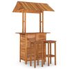 vidaXL Juego muebles de bar de jard&iacute;n 3 piezas madera maciza de acacia