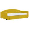 vidaXL Sof&aacute; cama nido con cajones terciopelo amarillo 100x200 cm