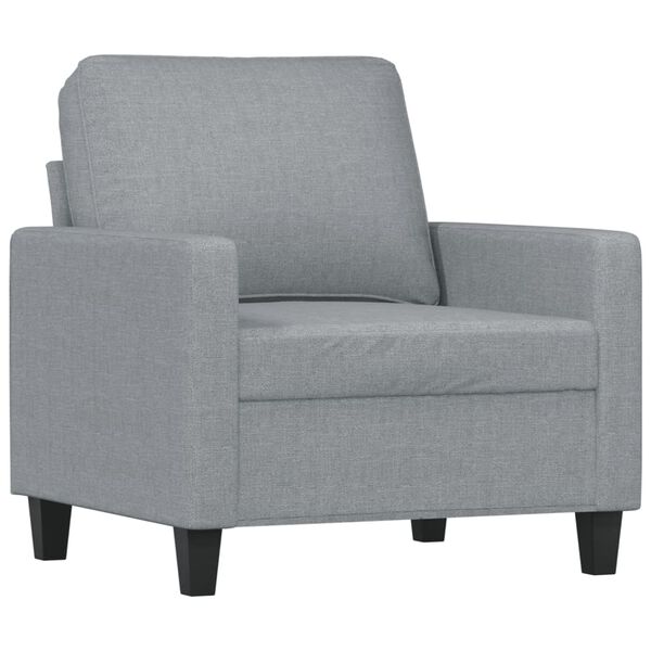 vidaXL Sill&oacute;n de tela gris claro 60 cm