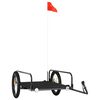 vidaXL Remolque para bicicletas hierro negro 135x70x37 cm