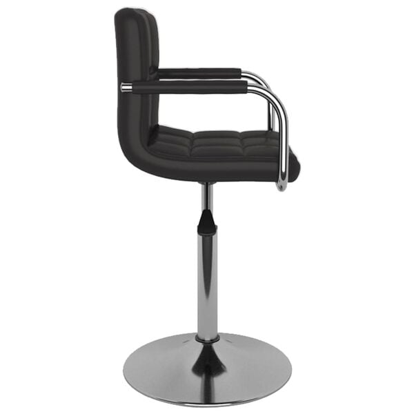 vidaXL Sillas de comedor giratorias 6 unidades cuero sint&eacute;tico negro