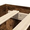 vidaXL Estructura de cama sin colch&oacute;n madera roble ahumado 120x190 cm