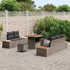 vidaXL Conjunto de sof&aacute; de jard&iacute;n 8 pcs Gris Claro y Gris Oscuro