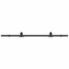 vidaXL Kit de herrajes para puertas correderas acero negro 183 cm