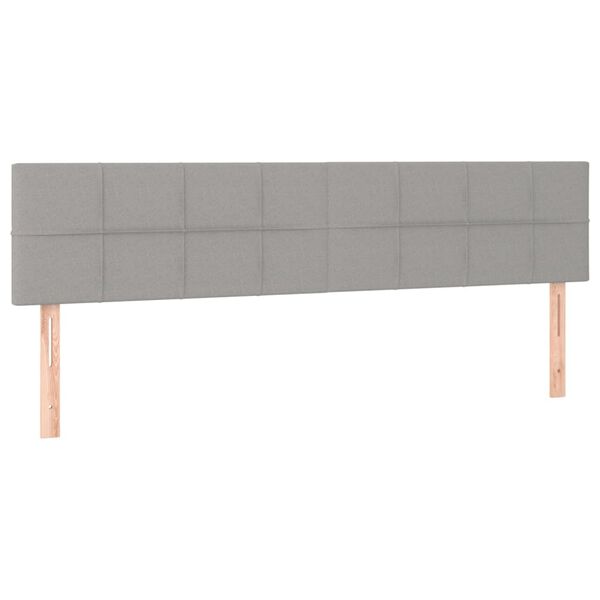 vidaXL Cabeceros tela gris claro 160x5x78/88 cm