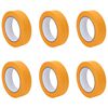 vidaXL Cintas de Enmascarar para Pintores 6 uds. Amarillo 30mm x 50m