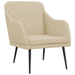vidaXL Sill&oacute;n de tela color crema 63x76x80 cm