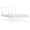 vidaXL Estructura cama sin colch&oacute;n con cabecero metal blanco 150x200cm