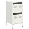 vidaXL Aparador de acero laminado en fr&iacute;o blanco 35x39x73,5 cm