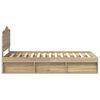 vidaXL Estructura de cama con cabecera Roble Sonoma 90 x 200 cm
