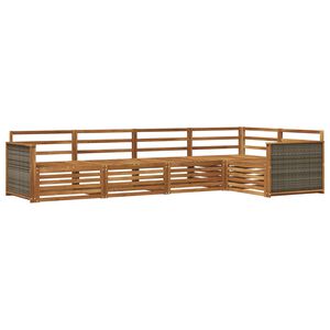 vidaXL Conjunto de sof&aacute;s de exterior 5 pcs Natural