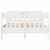 vidaXL Estructura de cama sin colch&oacute;n madera maciza blanca 120x190 cm