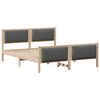 vidaXL Estructura de cama Negro y gris oscuro 160 x 200 cm