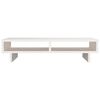 vidaXL Soporte para monitor madera maciza de pino blanco 60x27x14 cm