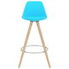 vidaXL Mesa alta y taburetes de bar 5 piezas azul