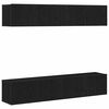 vidaXL Conjunto de mueble de TV 4 pcs Roble Negro 80 x 30 x 30 cm