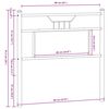 vidaXL Cabecero de repuesto de madera de ingenier&iacute;a y acero roble Sonoma 90 cm