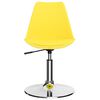 vidaXL Sillas de comedor giratorias 2 uds cuero sint&eacute;tico amarillo