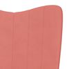 vidaXL Sill&oacute;n de relax con taburete terciopelo rosa