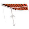 vidaXL Toldo de pie retr&aacute;ctil manual naranja y marr&oacute;n 300x250 cm