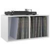vidaXL Caja para discos vinilo madera contrachapada blanco 71x34x36cm