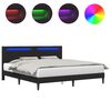 vidaXL Estructura de cama Negro 200 x 200 cm Cuero sint&eacute;tico