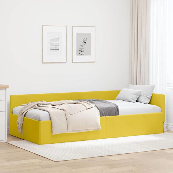 vidaXL Estructura de cama en esquina Amarillo 100 cm x 200 cm