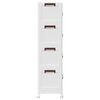vidaXL Caja de almacenamiento apilable con ruedas 4 niveles 28 L