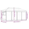 vidaXL Tienda de fiesta plegable Pop-Up con 4 paredes laterales beige