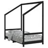 vidaXL Estructura de cama para ni&ntilde;os madera de pino negro 80x160 cm