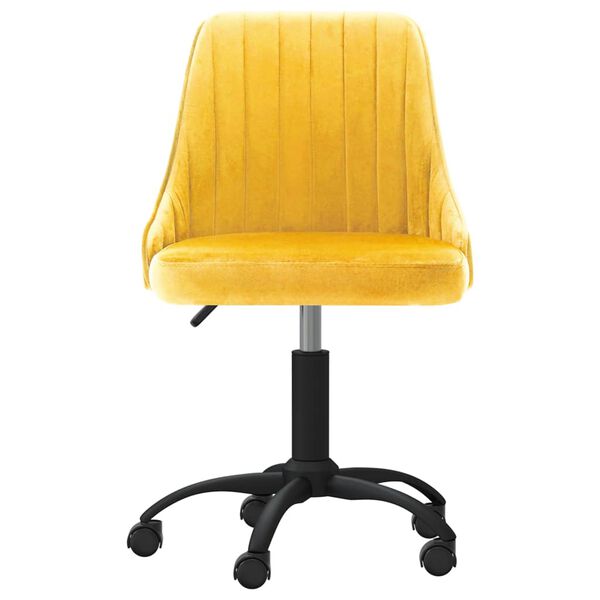 vidaXL Sillas de comedor giratorias 2 uds terciopelo amarillo