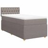 vidaXL Cama box spring con colch&oacute;n tela gris taupe 100x200 cm