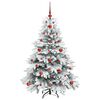 vidaXL Árbol de Navidad artificial con 150 LED Verde 120 cm PE y PVC