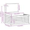 vidaXL Sof&aacute; modular de exterior con coj&iacute;n Natural 91 x 63 x 73 cm