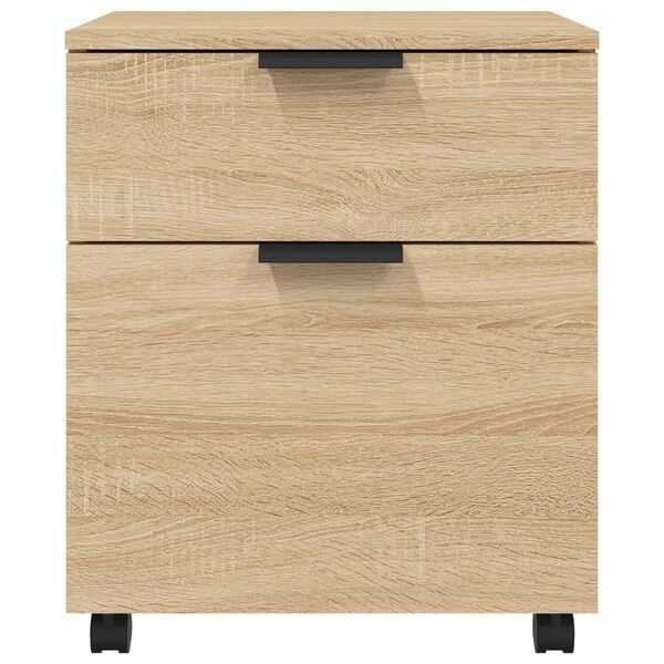 vidaXL Archivador ruedas madera contrachapada roble Sonoma 45x38x54 cm
