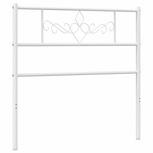 vidaXL Cabecero de repuesto de metal blanco 75 cm