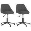 vidaXL Sillas de comedor giratorias 2 unidades terciopelo gris oscuro