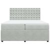 vidaXL Cama box spring con colch&oacute;n terciopelo gris claro 200x200 cm