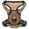 vidaXL Arn&eacute;s para perros con correa y collar ajustable marr&oacute;n L