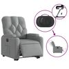 vidaXL Sill&oacute;n el&eacute;ctrico reclinable elevable de tela gris claro