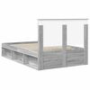 vidaXL Estructura de cama con cabecera Gris Sonoma 120 x 200 cm